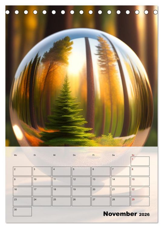 Produktbild: Gespiegelte Landschaft (Tischkalender 2026 DIN A5 hoch), CALVENDO Monatskalender