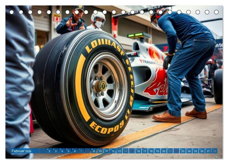 Produktbild: Formel 1 Boxenstopp (Tischkalender 2026 DIN A5 quer), CALVENDO Monatskalender