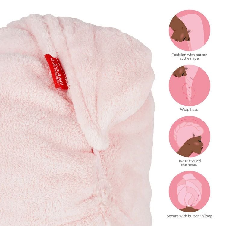 Produktbild: Legami Turban-Handtuch f&uuml;r die Haare - Love my Hair - K&auml;tzchen