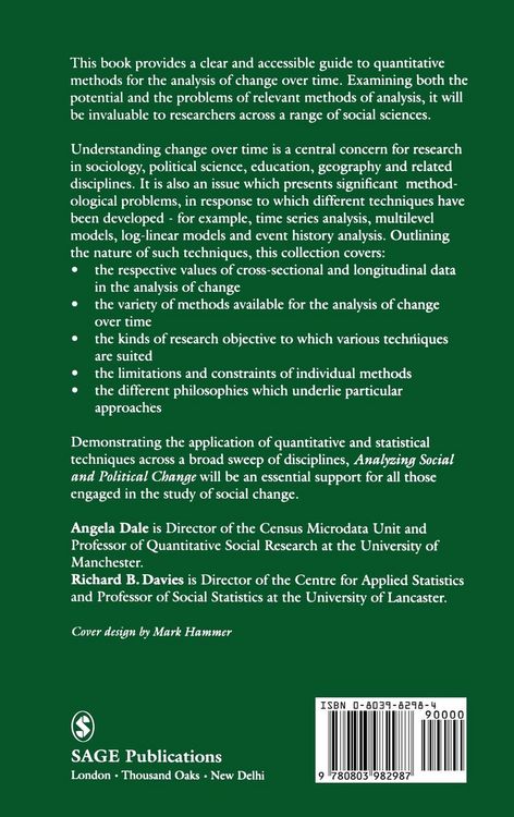 Produktbild: Analyzing Social and Political Change