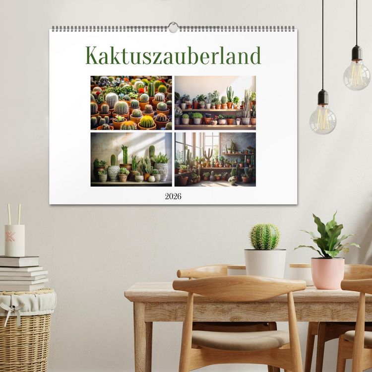 Produktbild: Kaktuszauberland (Wandkalender 2026 DIN A2 quer), CALVENDO Monatskalender