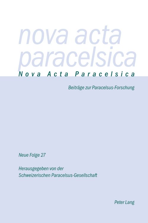 Produktbild: Nova Acta Paracelsica 27/2016