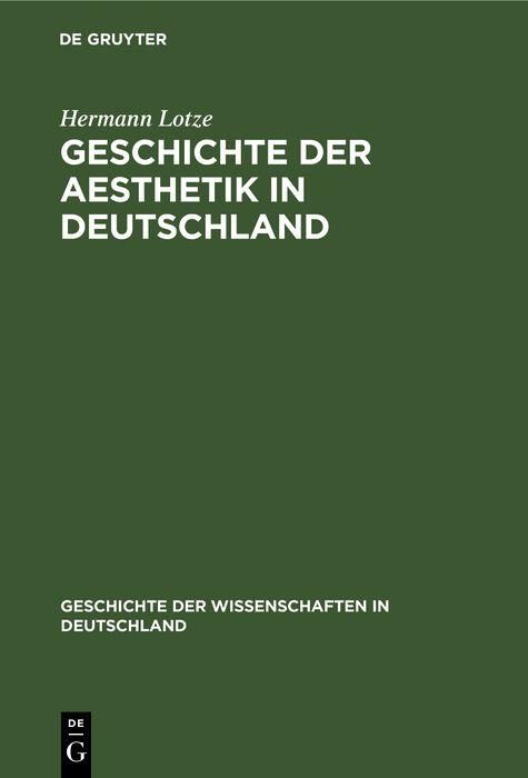 Produktbild: Geschichte der Aesthetik in Deutschland