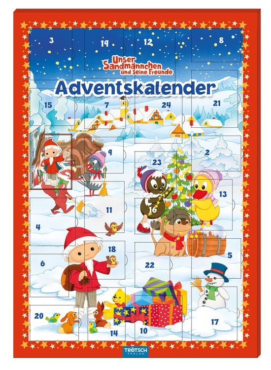 Produktbild: TR&Ouml;TSCH - Magnet-Adventskalender "Unser Sandm&auml;nnchen" | Weihnachtskalender mit 24 tollen Magnetenten