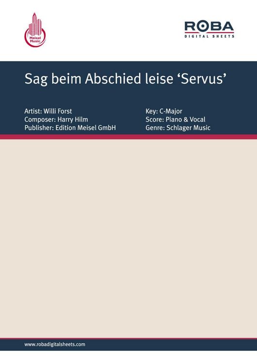 Produktbild: Sag beim Abschied leise 'Servus'