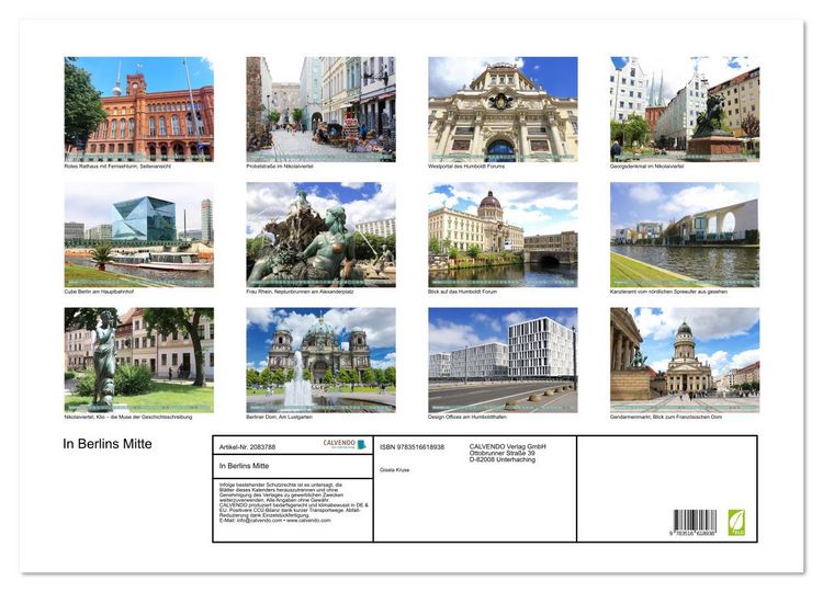 Produktbild: In Berlins Mitte (Wandkalender 2026 DIN A2 quer), CALVENDO Monatskalender