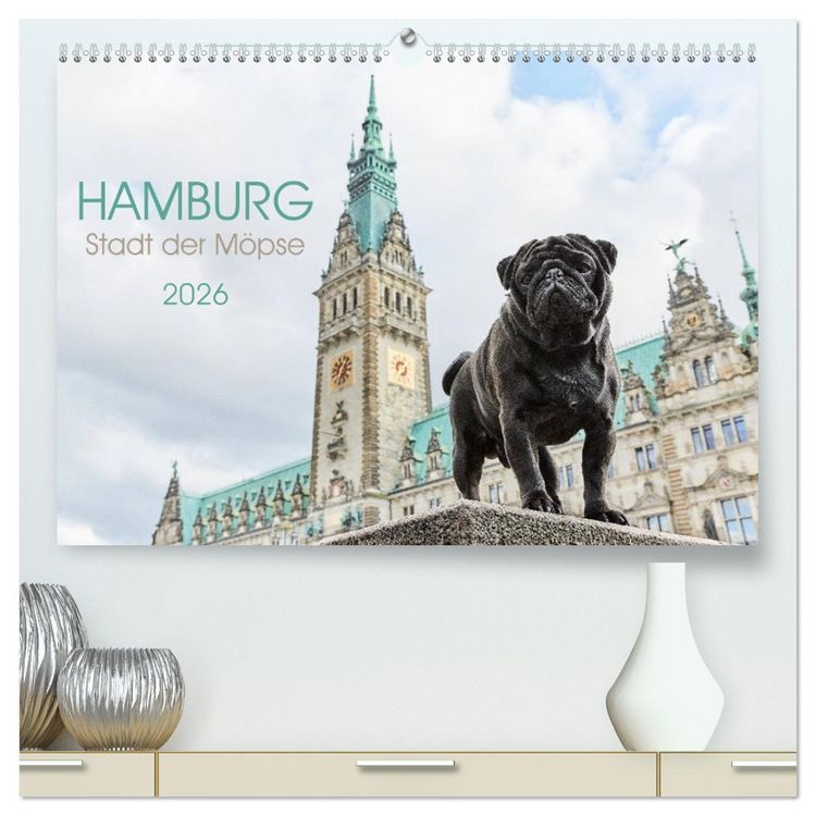 Produktbild: Hamburg - Stadt der M&ouml;pse (hochwertiger Premium Wandkalender 2026 DIN A2 quer), Kunstdruck in Hochglanz