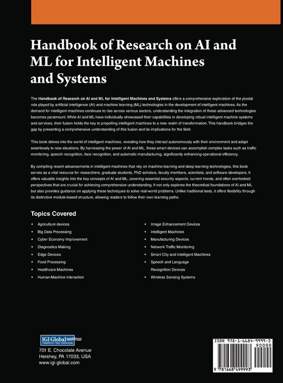 Produktbild: Handbook of Research on AI and ML for Intelligent Machines and Systems