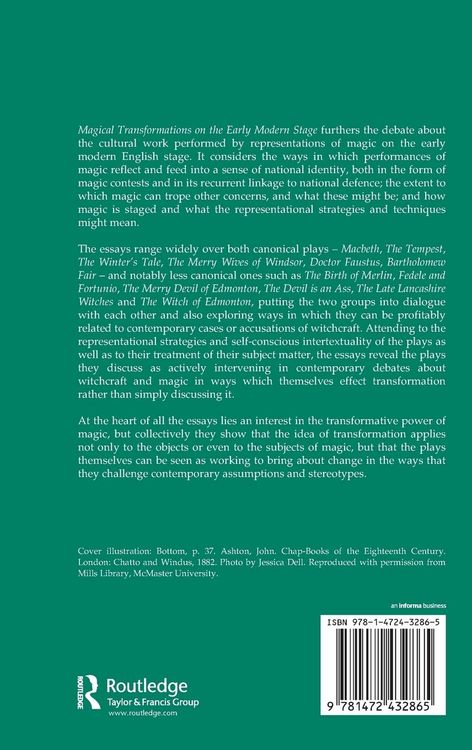 Produktbild: Magical Transformations on the Early Modern English Stage