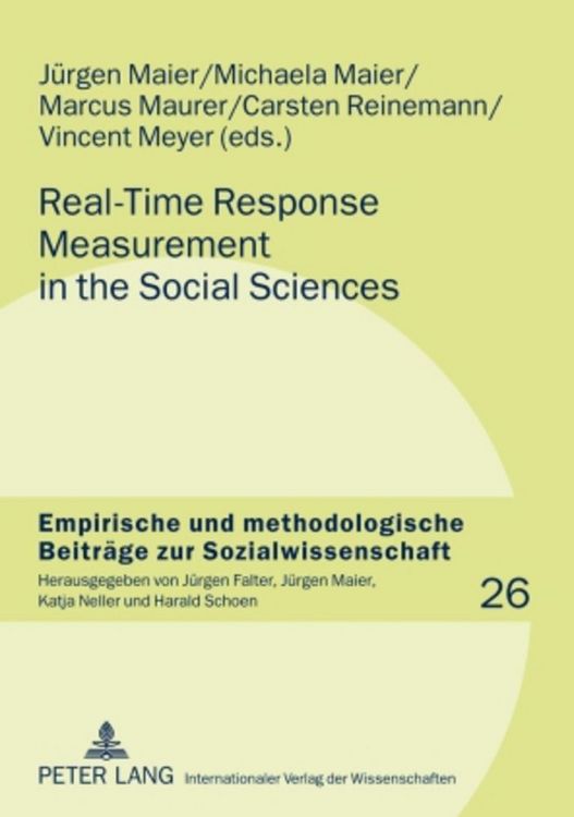 Produktbild: Real-Time Response Measurement in the Social Sciences