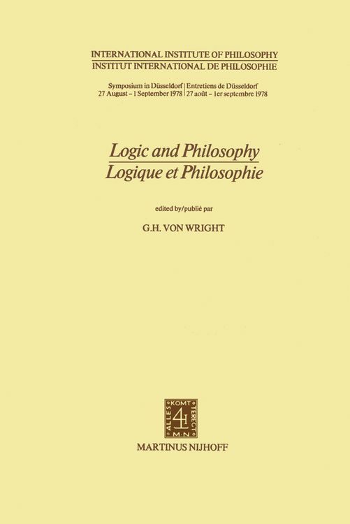 Produktbild: Logic and Philosophy / Logique et Philosophie