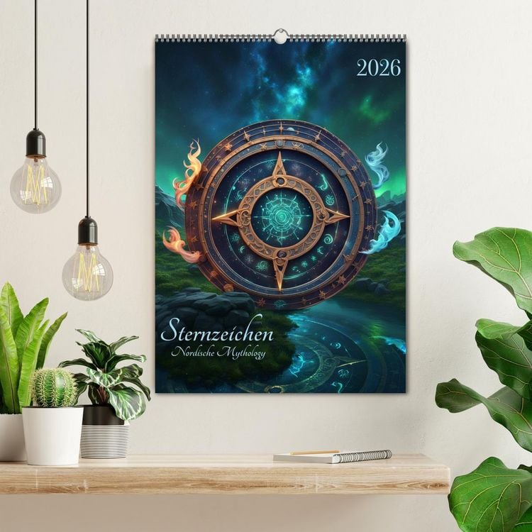 Produktbild: Sternzeichen Nordische Mythology (Wandkalender 2026 DIN A2 hoch), CALVENDO Monatskalender