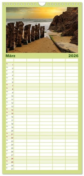 Produktbild: Familienplaner 2026 - Saint-Malo - Ein gut gesch&uuml;tzter Schatz mit 5 Spalten (Wandkalender, 21 x 45 cm) CALVENDO