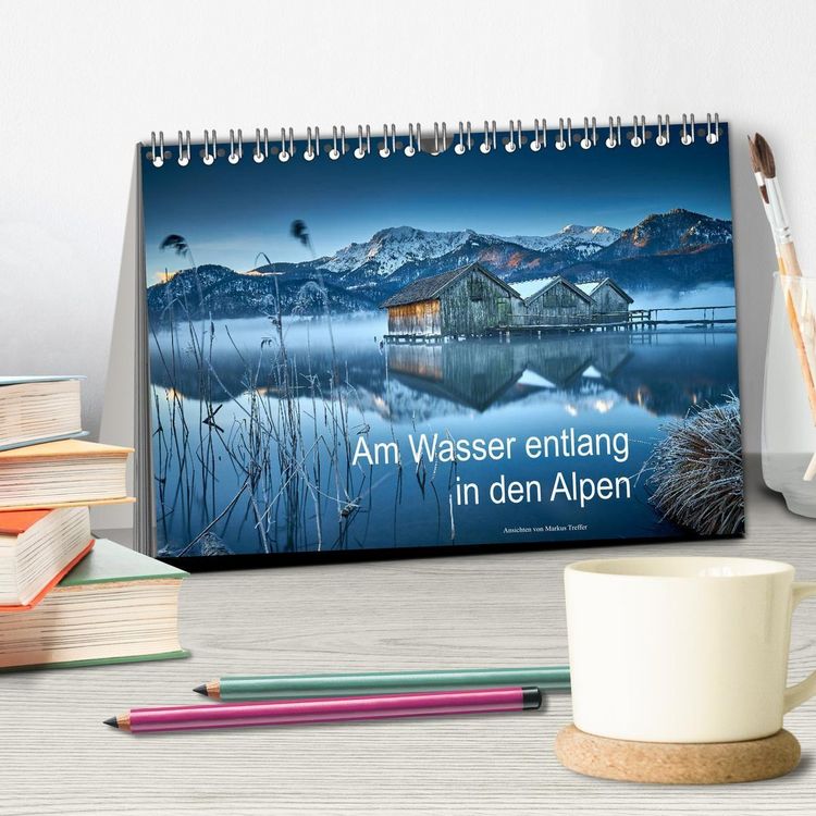 Produktbild: Am Wasser entlang in den Alpen (Tischkalender 2027 DIN A5 quer), CALVENDO Monatskalender