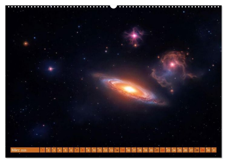 Produktbild: Gammablitze im Universum (Wandkalender 2026 DIN A2 quer), CALVENDO Monatskalender