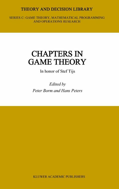 Produktbild: Chapters in Game Theory