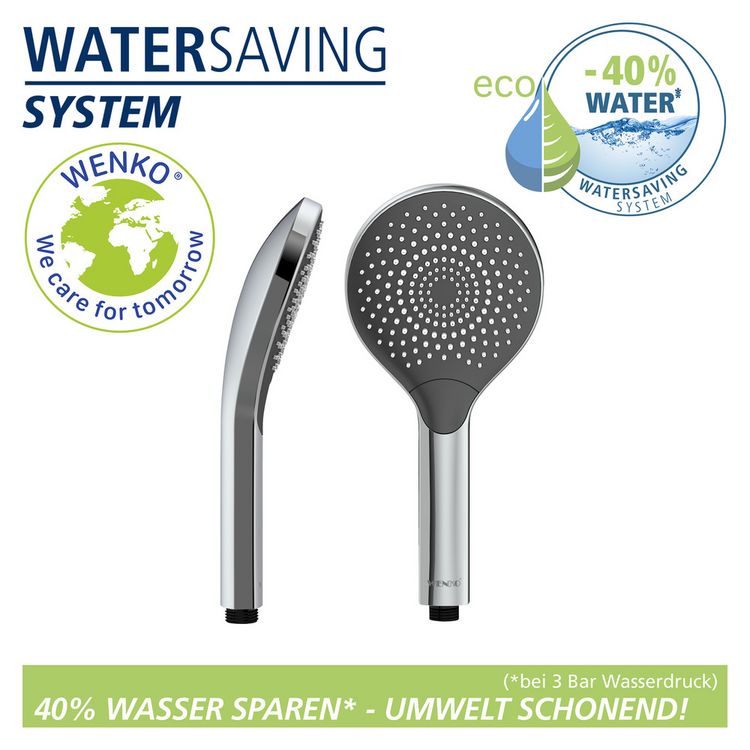 Produktbild: Duschkopf Watersaving Chrom, &Oslash; 12 cm