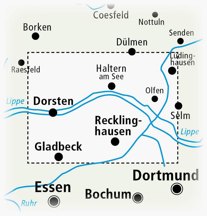 Produktbild: Recklinghausen - Halterner Stausee - S&uuml;dliches M&uuml;nsterland 1:50 000