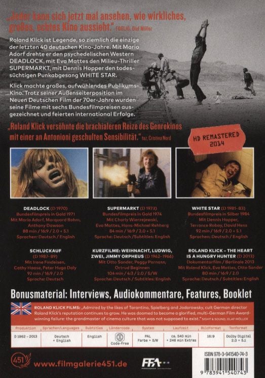 Produktbild: Roland Klick Filme [5 DVDs]