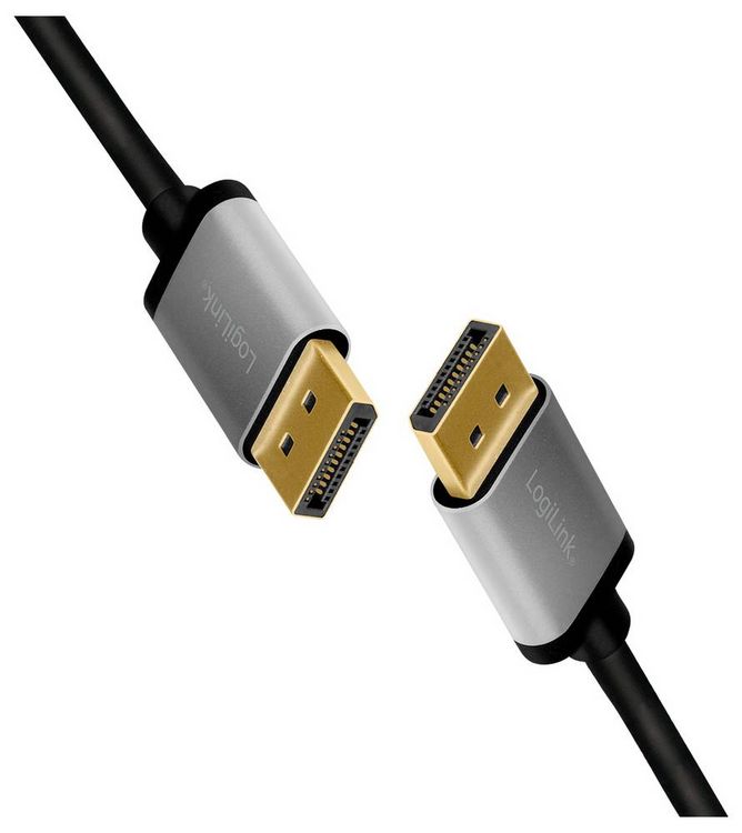 Produktbild: LogiLink DisplayPort AV Anschlusskabel [1x DisplayPort - 1x DisplayPort] 5m Schwarz/Grau