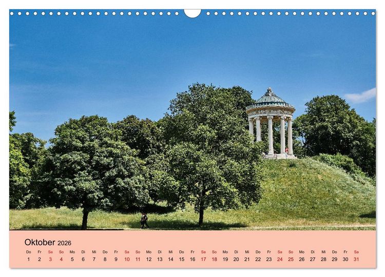 Produktbild: M&uuml;nchen - Unterwegs in der bayrischen Landeshauptstadt (Wandkalender 2026 DIN A3 quer), CALVENDO Monatskalender