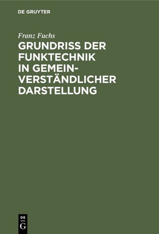 Produktbild: Grundri&szlig; der Funktechnik in gemeinverst&auml;ndlicher Darstellung