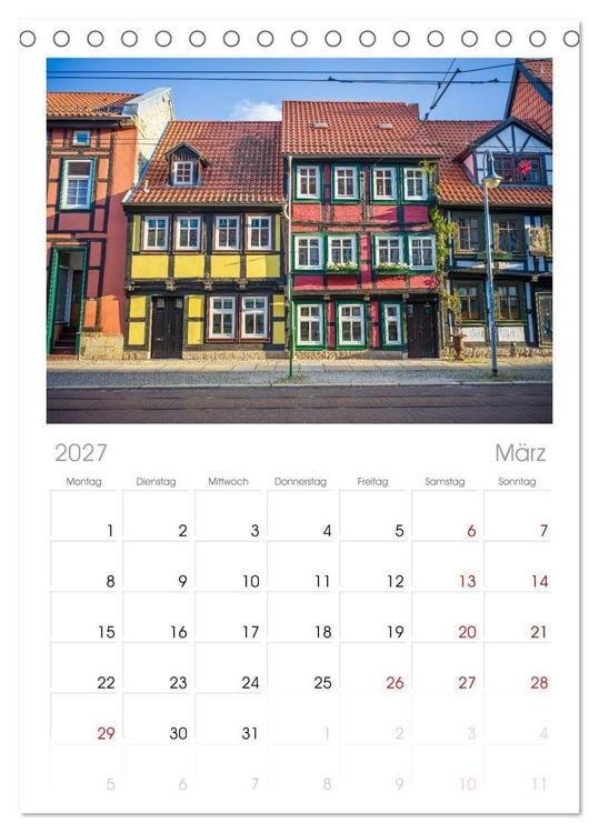 Produktbild: Tischplaner 2027 - Halberstadt Altstadtarchitektur unweit des Harzes (A5 Tischkalender zum Aufstellen) CALVENDO