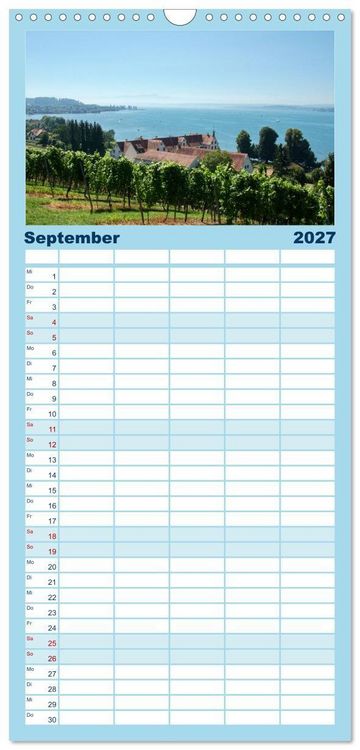 Produktbild: Familienplaner 2027 - Ein Jahr am BODENSEE mit 5 Spalten (Wandkalender, 21 x 45 cm) CALVENDO