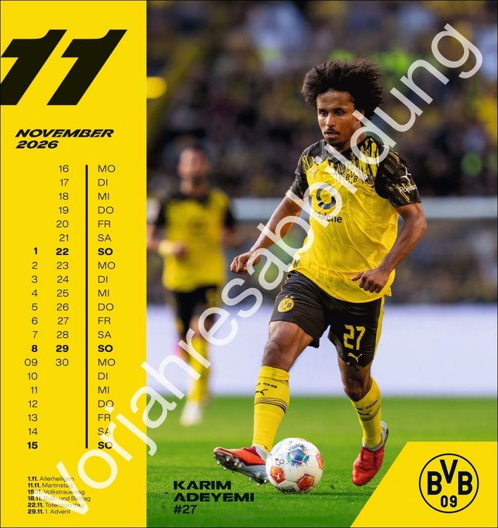 Produktbild: BVB Postkartenkalender 2027