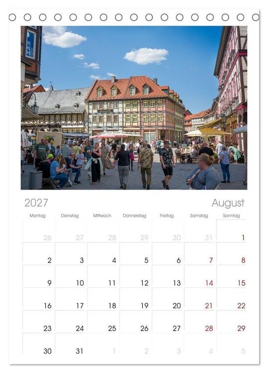 Produktbild: Tischplaner 2027 - Wernigerode - Historische Fachwerkstadt am Harz (A5 Tischkalender zum Aufstellen) CALVENDO