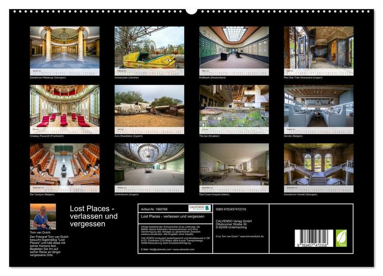 Produktbild: Lost Places - verlassen und vergessen (hochwertiger Premium Wandkalender 2026 DIN A2 quer), Kunstdruck in Hochglanz