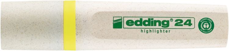 Produktbild: Edding 24 EcoLine Textmarker, gelb, Keilspitze 2-5 mm, 1 St&uuml;ck