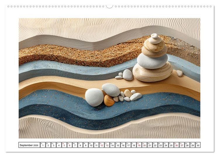 Produktbild: Augenmeditation im Zen Garten (hochwertiger Premium Wandkalender 2026 DIN A2 quer), Kunstdruck in Hochglanz