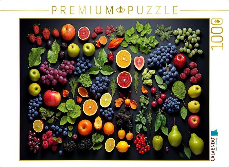 Produktbild: CALVENDO Puzzle Fr&uuml;chte der Natur arrangiert | 1000 Teile Lege-Gr&ouml;&szlig;e 64x48cm Foto-Puzzle f&uuml;r gl&uuml;ckliche Stunden
