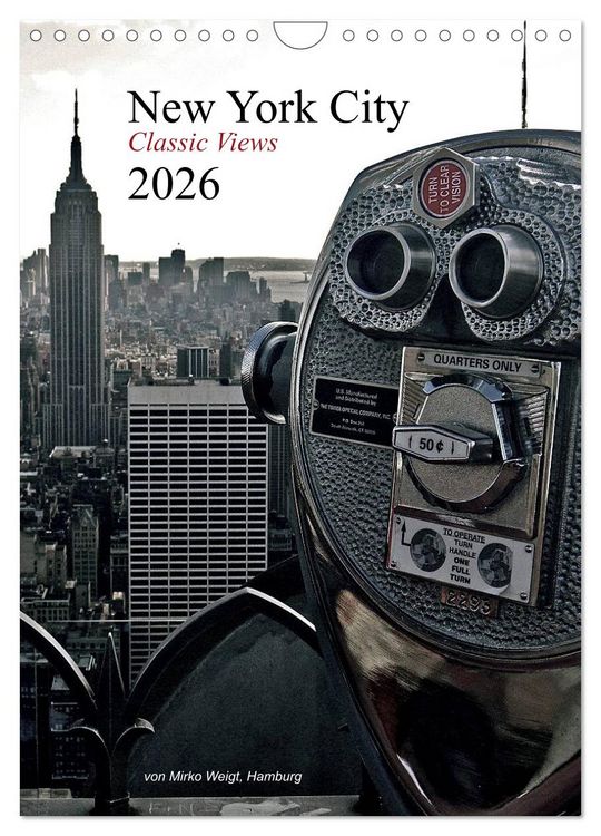 Produktbild: New York City 2026 &bull; Classic Views (Wandkalender 2026 DIN A4 hoch), CALVENDO Monatskalender