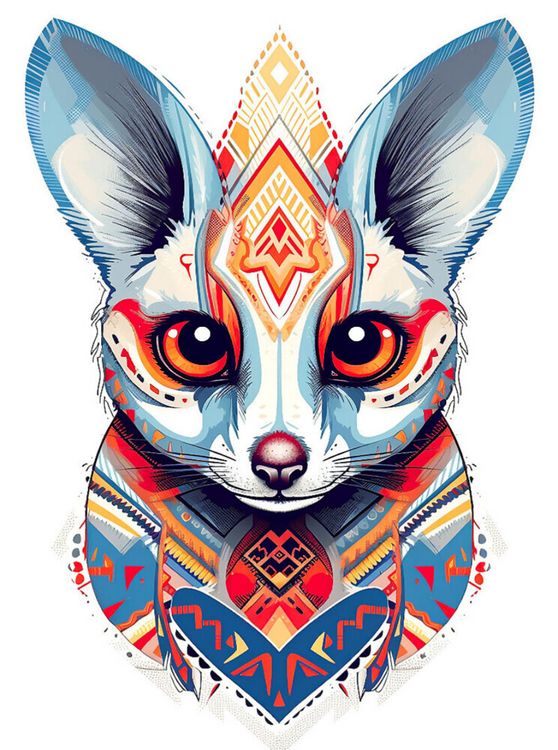 Produktbild: CALVENDO Puzzle Katta Lemur im Tattoo Design | 2000 Teile Lege-Gr&ouml;&szlig;e 90x67cm Foto-Puzzle f&uuml;r gl&uuml;ckliche Stunden