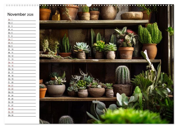 Produktbild: Kaktuszauberland (Wandkalender 2026 DIN A2 quer), CALVENDO Monatskalender