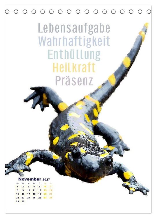 Produktbild: Krafttiere - Inspirierende Begleiter voller Magie und Seele (Tischkalender 2027 DIN A5 hoch), CALVENDO Monatskalender