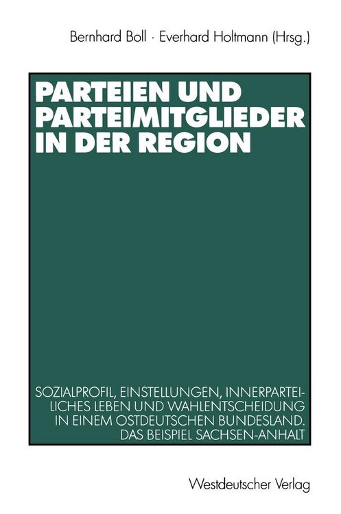 Produktbild: Parteien und Parteimitglieder in der Region