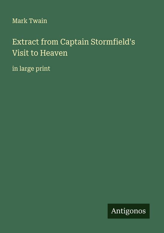 Produktbild: Extract from Captain Stormfield's Visit to Heaven