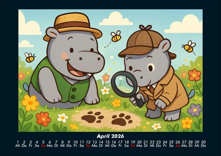 Produktbild: Sash & Sashito - Detektivmission durchs Jahr 2026 Fotokalender DIN A4