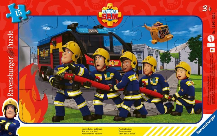 Produktbild: Kinderpuzzle 15 Teile - Feuerwehrmann Sam - Unsere Retter im Einsatz