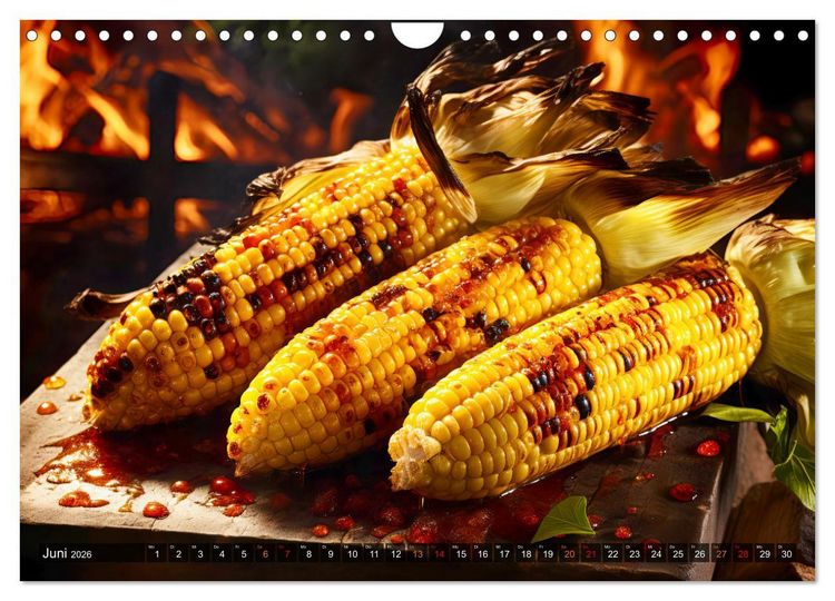 Produktbild: BBQ Feuerzauber - Grillkalender (Wandkalender 2026 DIN A4 quer), CALVENDO Monatskalender