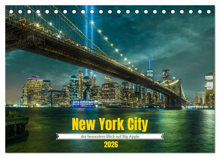 Produktbild: New York City - der besondere Blick auf Big Apple (Tischkalender 2026 DIN A5 quer), CALVENDO Monatskalender