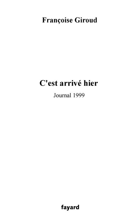 Produktbild: C'est arriv&eacute; hier