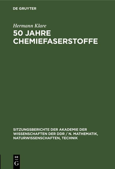Produktbild: 50 Jahre Chemiefaserstoffe