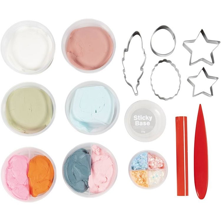 Produktbild: Creativ Company DIY Kreativ Set Modellieren, Blumen, Pastellfarben