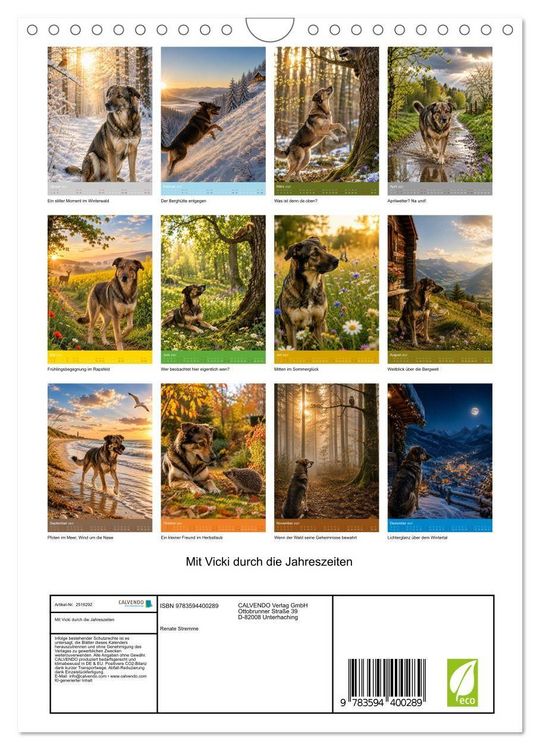 Produktbild: Mit Vicki durch die Jahreszeiten (Wandkalender 2027 DIN A4 hoch), CALVENDO Monatskalender