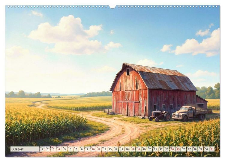 Produktbild: Auf dem Land - Eine Reise in die F&uuml;nfzigerjahre (hochwertiger Premium Wandkalender 2027 DIN A2 quer), Kunstdruck in Hochglanz