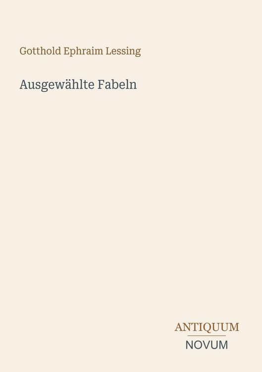 Produktbild: Ausgew&auml;hlte Fabeln